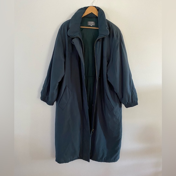 SOLD ELSEWHERE - 80s/90s Dark Teal Long Puffer Jacket - M-XL - Picture 2 of 5